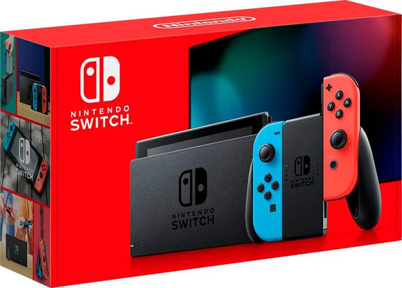 NINTENDO SWITCH WITH NEON RED JOY CON - SYSTEM BUNDLE