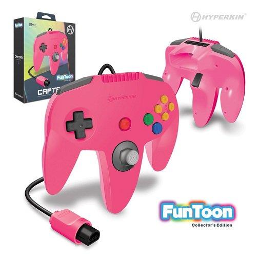 CAPTAIN NINTENDO 64 CONTROLLER FUNTOON PINK (used) - N64 CONTROLLERS