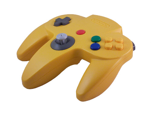 OFFICIAL CONTROLLER N64 - YELLOW (used) - N64 CONTROLLERS