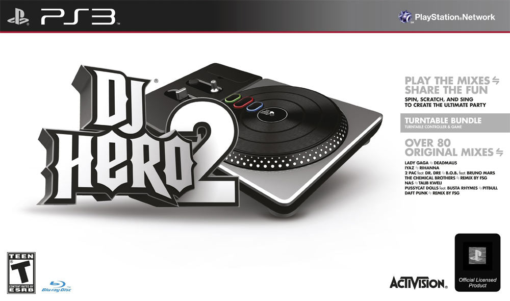 Playstation 2 DJ Hero PS2 Game Only No Turntable 90 Plus Songs