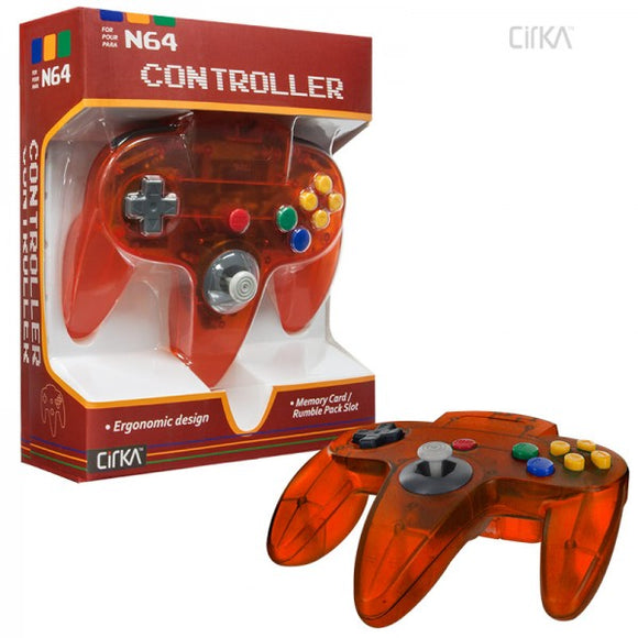 CLEAR RED N64 CONTROLLER (CIRKA) - (new) - N64 CONTROLLERS