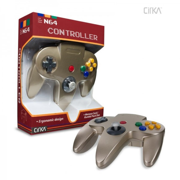 GOLD N64 CONTROLLER (CRIKA) - (new) - N64 CONTROLLERS
