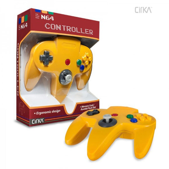 YELLOW N64 CONTROLLER (CIRKA) - (new) - N64 CONTROLLERS