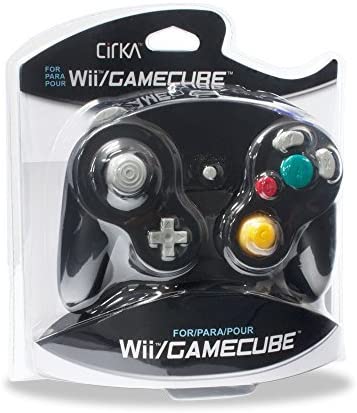 WII / GAMECUBE CIRKA CONTROLLER BLACK (new) - GAMECUBE CONTROLLERS