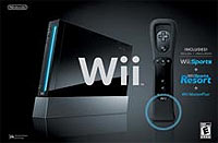 WII MODEL 1 BLACK - WITH WII SPORTS & WII SPORTS RESORT (used) - Wii System