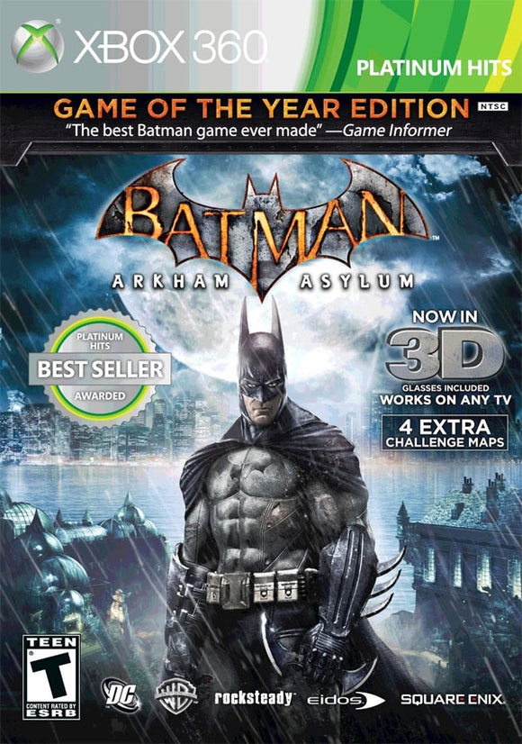BATMAN ARKHAM ASYLUM - GAME OF THE YEAR EDITION - Xbox 360 GAMES