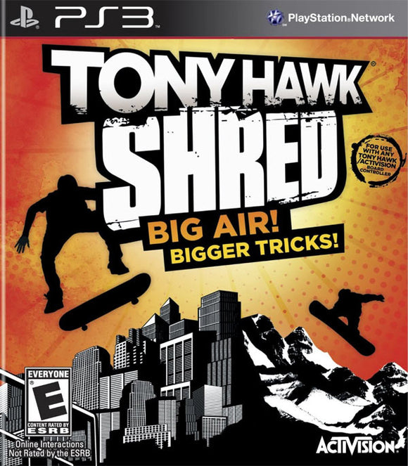 TONY HAWK SHRED (GAME ONLY) - PlayStation 3 GAMES