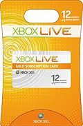 XBOX LIVE - 12 MONTH GOLD CARD - Game Card X360/XONE