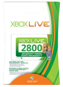 Points Card Xbox Live Microsoft Points 800 Microsoft Points Xbox