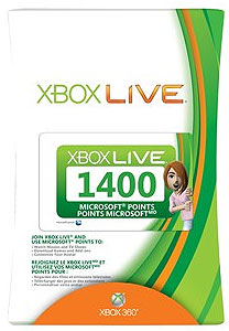 MICROSOFT POINTS - 1400 (CA ONLY) - Game Card X360/XONE