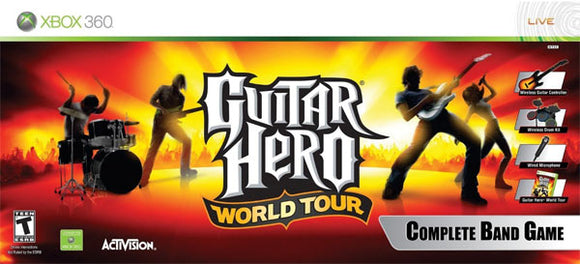 GUITAR HERO WORLD TOUR BAND BUNDLE - Xbox 360 GAMES