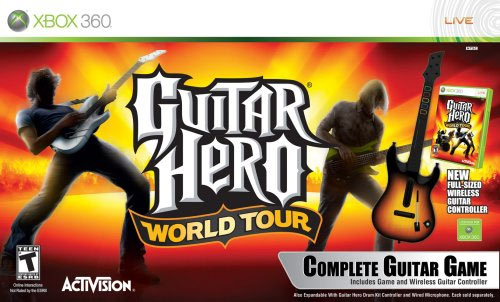 GUITAR HERO WORLD TOUR GUITAR BUNDLE (used) - Xbox 360 GAMES