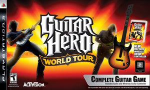 GUITAR HERO WORLD TOUR WITH WIRELESS GUITAR (used) - PlayStation 3 GAMES