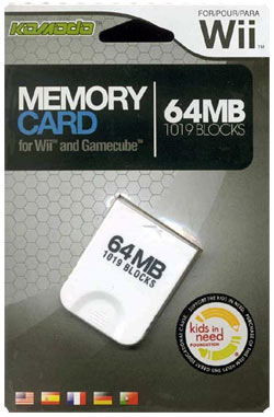 64MB MEMORY CARD [1019 BLOCKS] - GAMECUBE ACCESSORIES