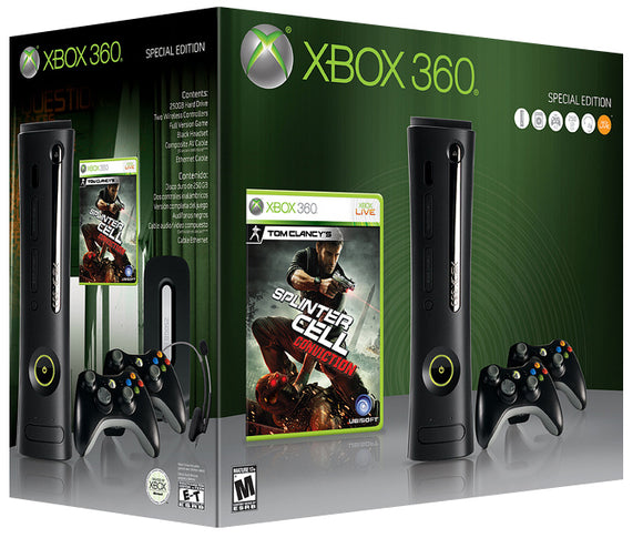 X360 MODEL 1 BLACK - 250GB - SPLINTER CELL CONVICTION BUNDLE - Xbox 360 System