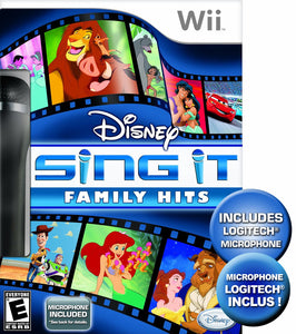 DISNEY SING IT FAMILY HITS BUNDLE (used) - Wii GAMES