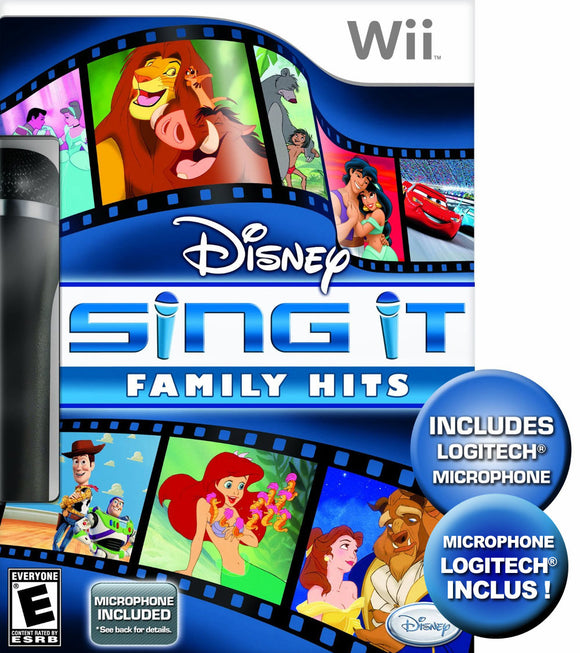 DISNEY SING IT FAMILY HITS BUNDLE (used) - Wii GAMES