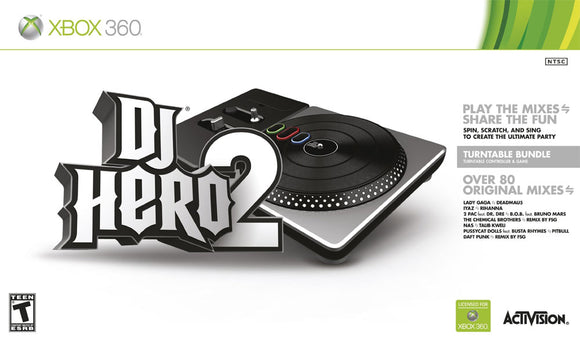 DJ HERO 2 TURNTABLE BUNDLE - Xbox 360 GAMES
