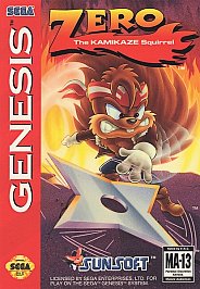 ZERO THE KAMIKAZE SQUIRREL (used) - Retro SEGA GENESIS