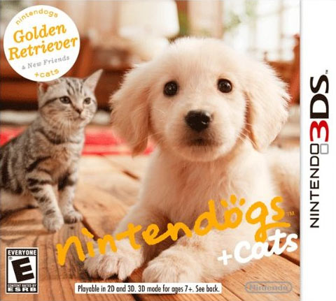 NINTENDOGS + CATS GOLDEN RETRIEVER AND NEW FRIENDS - Nintendo 3DS GAMES
