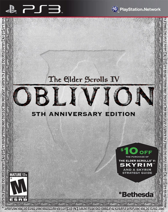 ELDER SCROLLS IV OBLIVION 5TH ANNIVERSARY - PlayStation 3 GAMES