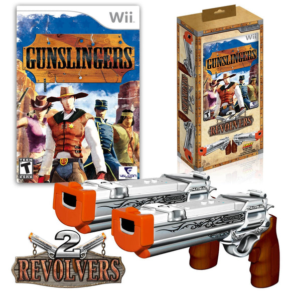 GUNSLINGERS W/ 2 REVOLVERS (used) - Wii GAMES