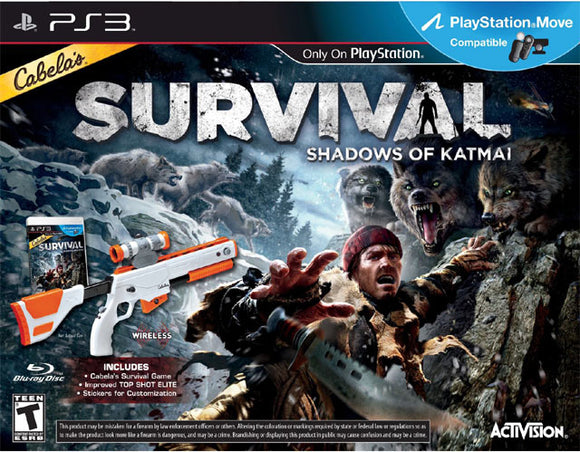 CABELAS SURVIVAL SHADOWS OF KATMAI WITH GUN (used) - PlayStation 3 GAMES