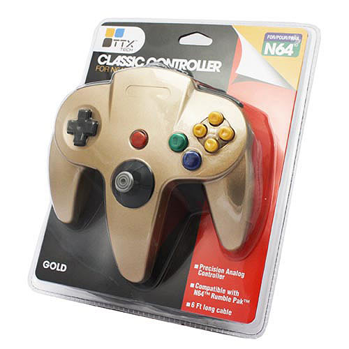 CONTROLLER N64 (TTX TECH) - GOLD - N64 CONTROLLERS