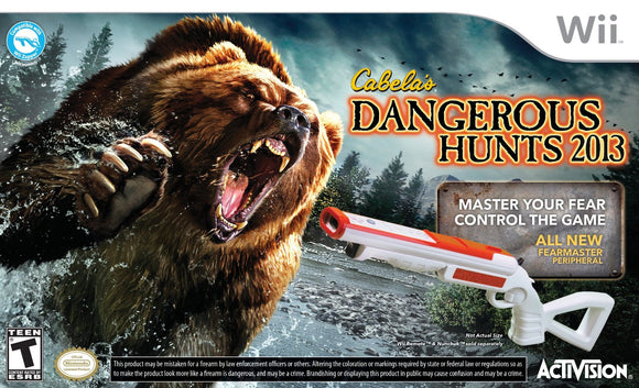 CABELAS DANGEROUS HUNTS 2013 WITH GUN - Wii GAMES