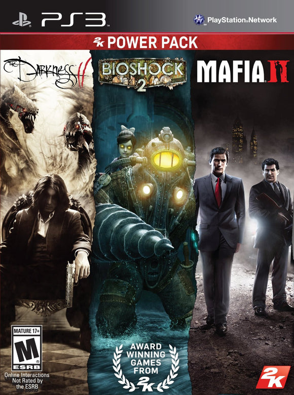 2K POWER PACK - DARKNESS II, BIOSHOCK II, MAFIA II - PlayStation 3 GAMES