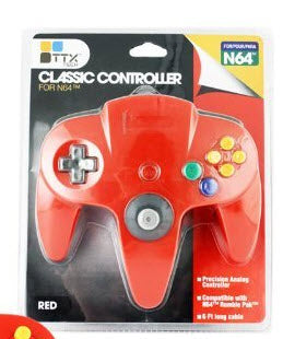 CONTROLLER N64 (TTX TECH) - RED - N64 CONTROLLERS