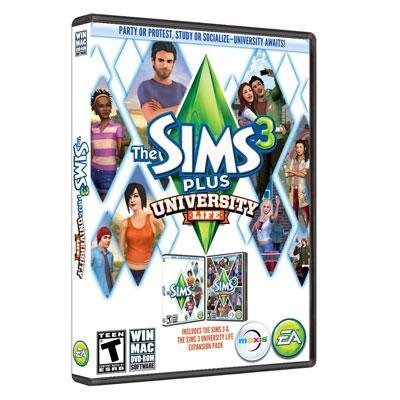 SIMS 3 PLUS UNIVERSITY LIFE - PC GAMES