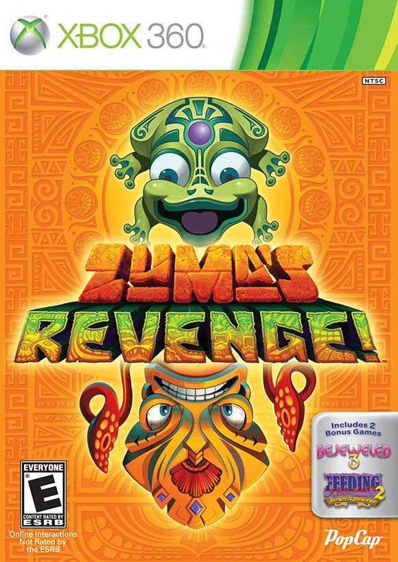 ZUMAS REVENGE W/ BEJEWLED 3 & FEEDING FRENZY 2 - Xbox 360 GAMES