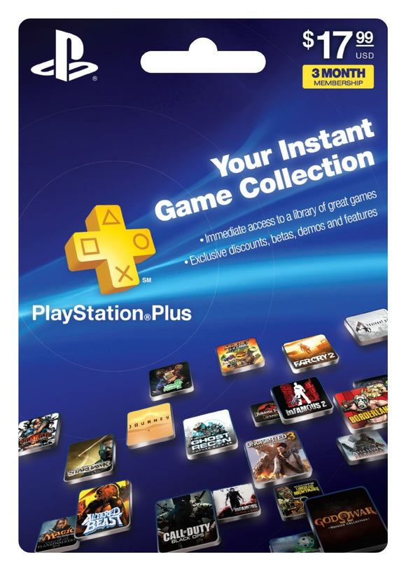 Sony Playstation Plus Months Month Ps4 Plus Subscription 3-Month