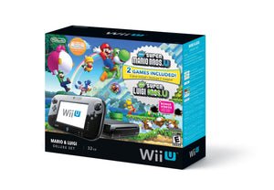 WiiU BLACK DELUXE - 32GB - NEW SUPER MARIO AND LUIGI BUNDLE - Wii U System