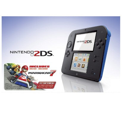 NINTENDO 2DS - ELECTRIC BLUE - MARIO KART 7 BUNDLE - Nintendo 2DS System