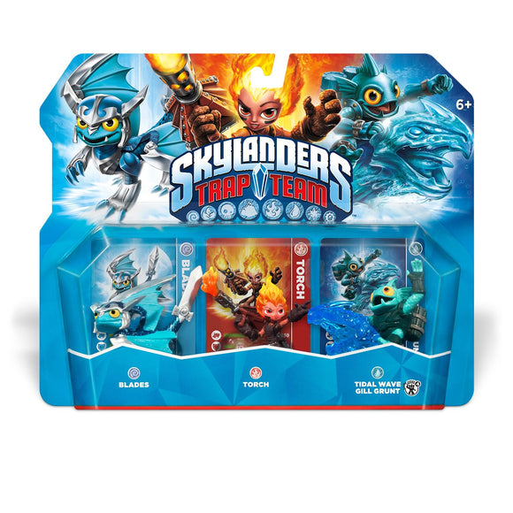 SKYLANDERS TRAP TEAM TRIPLE PACK TORCH BLADES GILL GRUNT - Interactive Figure SKYLANDERS