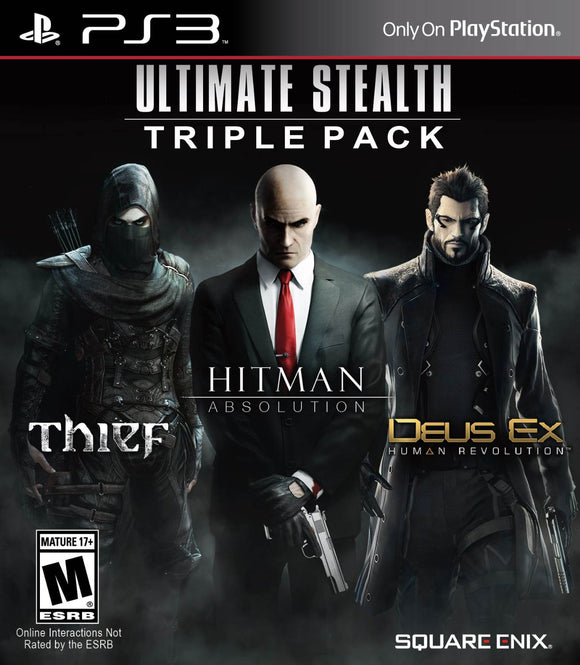 ULTIMATE STEALTH TRIPLE PACK HITMAN ABSOLUTION/DEUS EX/THIEF (new) - PlayStation 3 GAMES