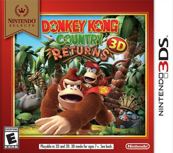 DONKEY KONG COUNTRY RETURNS 3D - NINTENDO SELECT - Nintendo 3DS GAMES