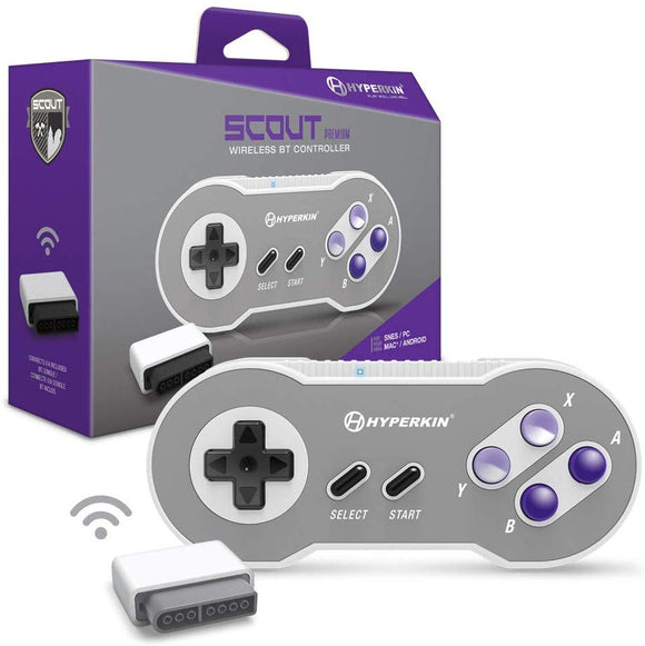 SCOUT PREMIUM WIRELESS SNES CONTROLLER (new) - SUPER NINTENDO CONTROLLERS