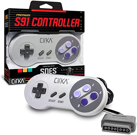 SNES CIRKA S91 WIRED PREMIUM CONTROLLER (new) - SUPER NINTENDO CONTROLLERS